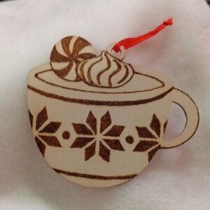 Festive Cream and Brown Holiday Ornament